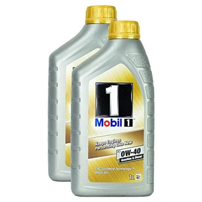 Afbeelding van 2 x Mobil 1 Fs 0w 40 motorolie liter synthesetechnologie diesel benzine hoge prestaties lange levensduur