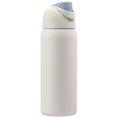 Afbeelding van Owala FreeSip Roestvrijstalen thermosfles met rietje voor sport en reizen, lekvrij, BPA vrij, 950 ml, ijsbries