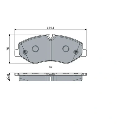 Afbeelding van BOSCH 0 986 494 914 Remblokkenset Low Metallic Zonder anti kreukplaat MERCEDES BENZ: Vito Van, V Class, Tourer