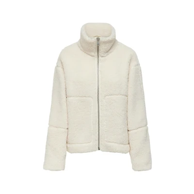 Afbeelding van ONLY Onlaspen LIFE Fleecejas, Dames, Maat: XL, Cloud dancer
