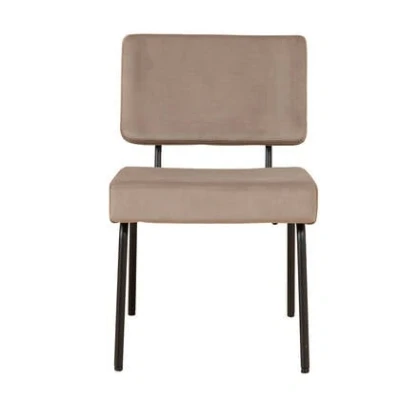 Afbeelding van Bronx71® Velvet eetkamerstoel Espen taupe Eetkamerstoelen set van 6