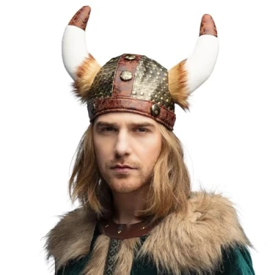 Afbeelding van Boland Viking helm, hoofddeksel, kostuumaccessoires, carnaval of themafeest