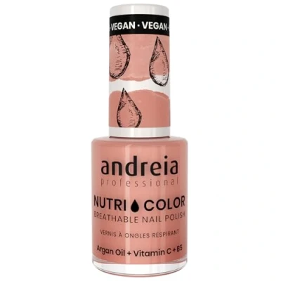 Afbeelding van Andreia Professional NutriColor ademende nagellak, veganistisch en dierproefvrij, nagellak met langdurige glansafwerking, kleur NC7 roze, 10,5 ml