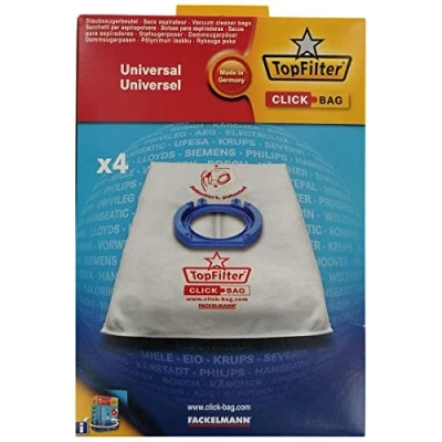 Afbeelding van Doos van 4 Top Filter universele stofzuigerzakken voor Click Bag adapter