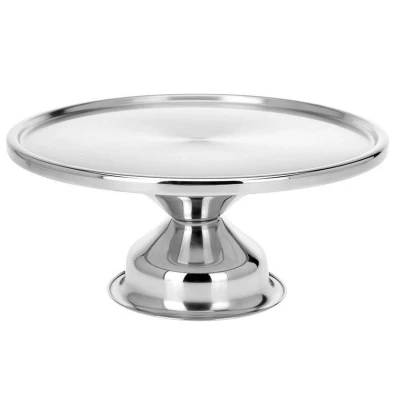 Afbeelding van Taartplateau RVS Ø33x14cm