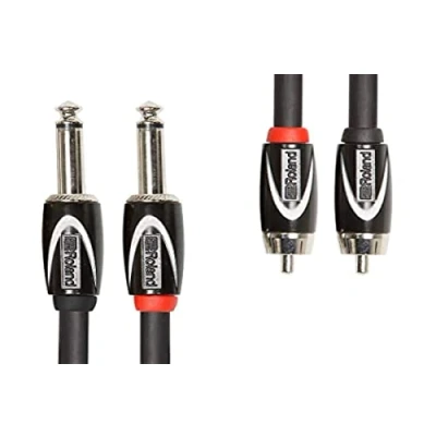 Image de Roland RCC 5 2R28 Câble double d&#039;Interconnexion Gamme Black Roland, Noir