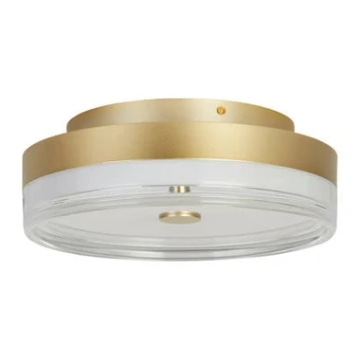 Afbeelding van Searchlight Cyprus Plafondlamp Ø 40 X 11 Cm 29W Dimbare LED Incl. Goud En Transparant