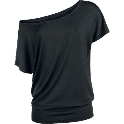 Afbeelding van Build your Brand Ladies ́ Viscose Tee BY040 Black