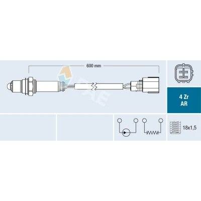 Afbeelding van FAE 75611 Lambdasonde TOYOTA: Camry VI Saloon, RAV4 III Off Road