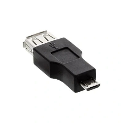 Image de Adaptateur OTG InLine® Micro USB B mâle vers A femelle