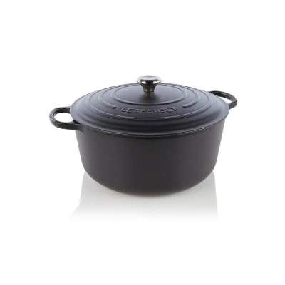 Afbeelding van Le Creuset Gietijzeren Ronde Braadpan In Mat Zwart 34cm 12l