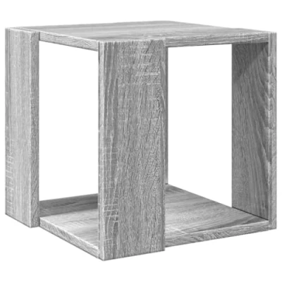 Afbeelding van Salontafel 32x32x30 cm bewerkt hout grijs sonoma eikenkleurig