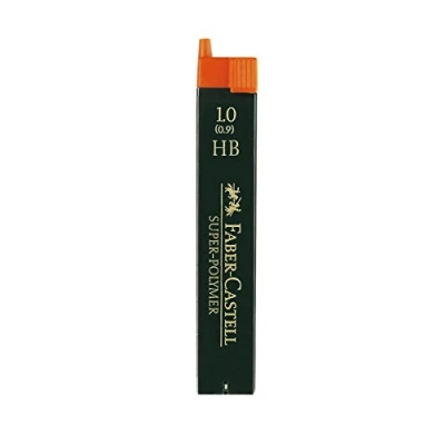 Afbeelding van potloodstiftjes Faber Castell Super Polymer 1,0mm HB
