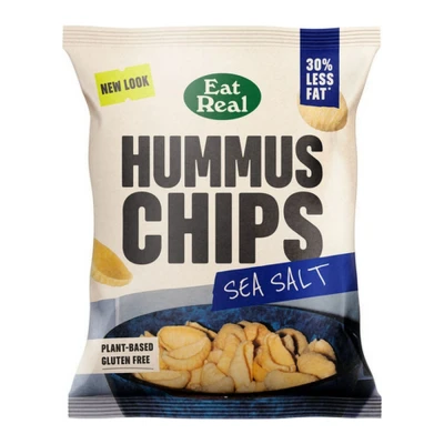Afbeelding van Eat Real Sea Salt Hummus Chips 18 x 45 gram