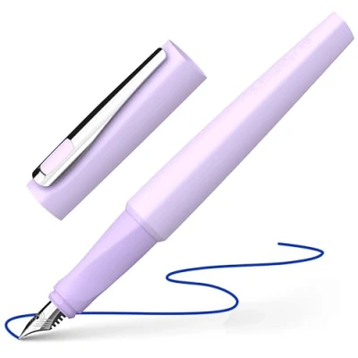 Image de Schneider Tomo 168828 Stylo plume (rechargeable avec cartouches d&#039;encre standard, convient aux droitiers et gauchers) Lavande