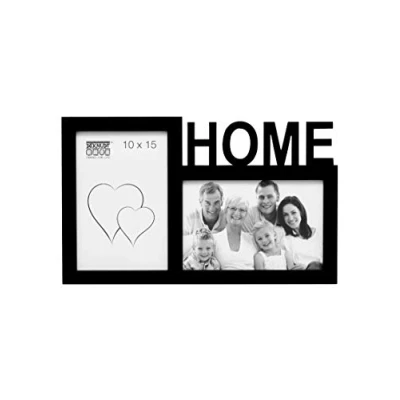 Afbeelding van Deknudt Frames multifotolijst 68NK2 P2A zwart HOME 2x 10x15 cm