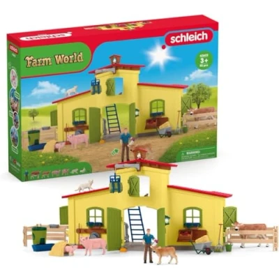 Afbeelding van Schleich farm world grote stal geel