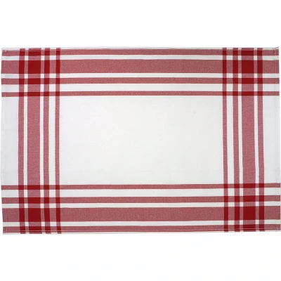 Afbeelding van KOOK theedoek streep rood