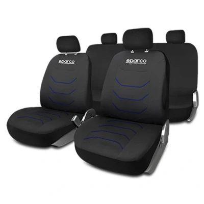 Afbeelding van Set hoezen voor zittingen Sparco Corsa Zwart/Blauw