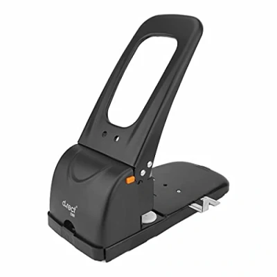 Afbeelding van D.RECT 1300 perforator met 2 gaten, grote capaciteit van 100 vellen, zwart 105010