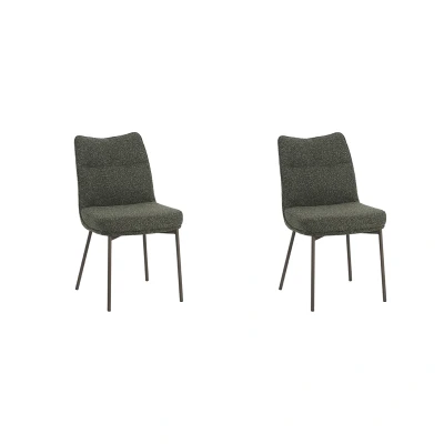 Afbeelding van LABEL51 Eetkamerstoel Lennon Forest Boucle set van 2