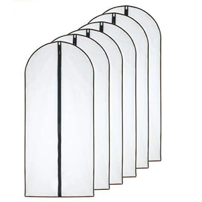Afbeelding van HomeClean Set van 6 kledinghoezen voor winterjassen, ademend, motbestendig met volledige ritssluiting, lange winterjassen en kleding, 60 x 140 cm