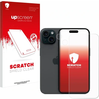 Afbeelding van upscreen Screenprotector voor Apple iPhone 15 (Voor+Camera) Folie Beschermfolie transparant
