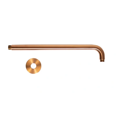 Afbeelding van Rubio Inox douchearm 400mm RVS rond in PVD kleur Geborsteld koper 1208920720
