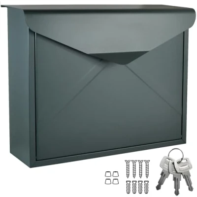 Afbeelding van ALSTEN TECH Design brievenbus wandbrievenbus zonder krantenhouder antraciet mat RAL 7016 geschikt voor A4/C4