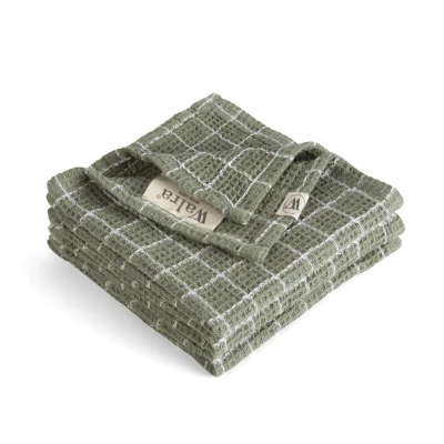 Afbeelding van Vaatdoek Dry with Cubes Legergroen 3x 30x30