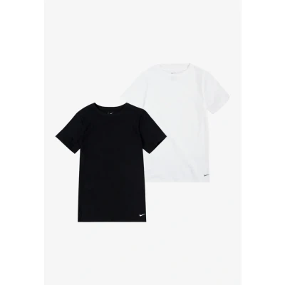 Afbeelding van Nike Sportswear BOYS CREW 2 PACK Tshirt basic voor kinderen, Maat: 158/170, Black/white