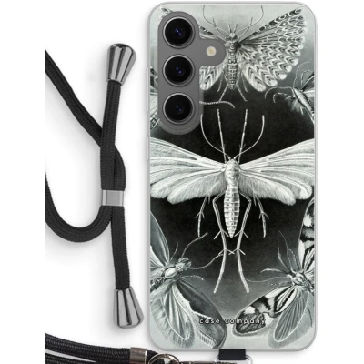 Afbeelding van Case Company® hoesje met Koord geschikt voor Samsung Galaxy S24 Haeckel Tineida Telefoonhoesje Zwart Bescherming aan alle Kanten en Over de Schermrand