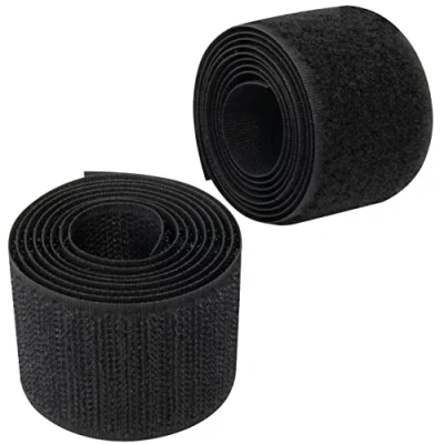 Afbeelding van AERZETIX C65975 Band/rol 40 mm 1 meter klittenband kabelorganizer/klem tasband voor kleding Kleur: zwart in polyamide en polyester