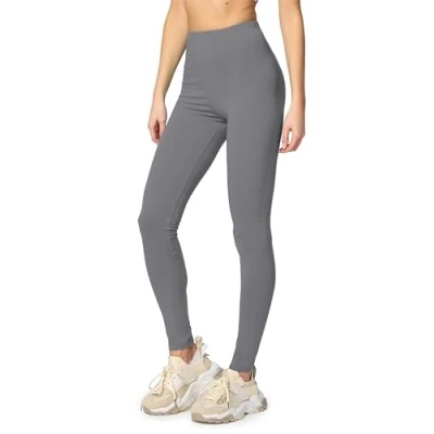 Afbeelding van Merry Style MS MS10 198 LE Dames Leggings Sport Vrijetijdsbroek Lang Katoen Sporbroek Yogabroek Grijs M