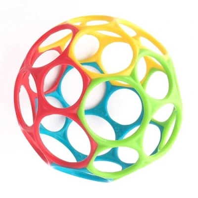 Image de Bright Starts, Oball Classic, balle flexible et facile à manipuler, jouet d&#039;activité sensorielle pour les enfants de tous âges, 10.16 cm x cm,multicolore