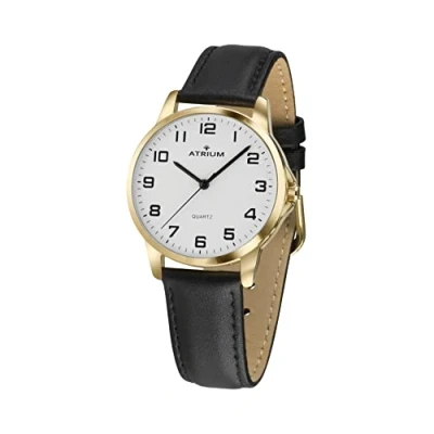 Afbeelding van Horloge Dames Goud met Leren Band In Lengte Verstelbaar Cadeau voor Vrouw Quartz uurwerk Edelstalen Sluiting A37 20