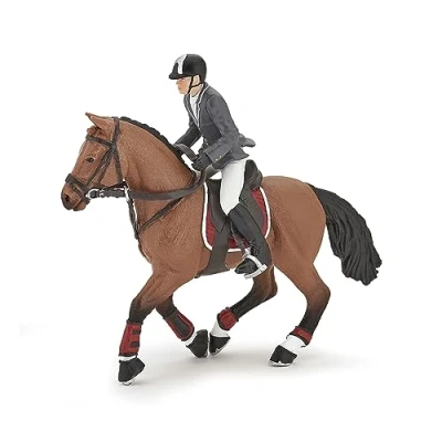 Image de Figurine Papo Cheval de concours et son cavalier