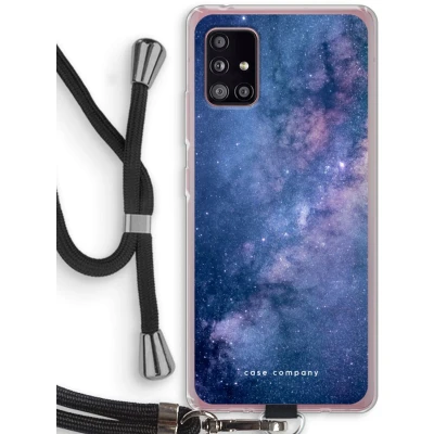 Afbeelding van Case Company® hoesje met Koord geschikt voor Samsung Galaxy A51 5G Nebula Telefoonhoesje Zwart Bescherming aan alle Kanten en Over de Schermrand