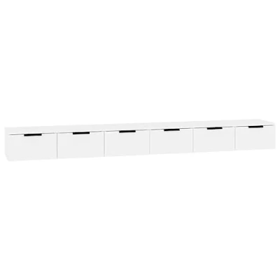 Afbeelding van vidaXL Wandkasten 2 st 102x30x20 cm bewerkt hout wit