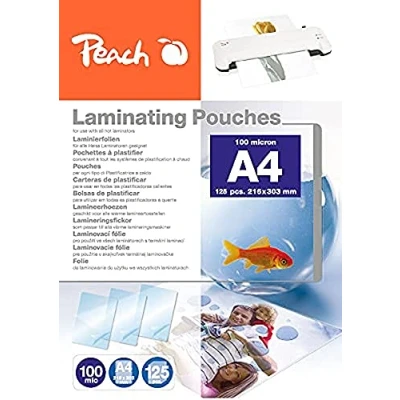 Afbeelding van Peach PP500 02P lamineerfolie DIN A4 100 micron, 125 stuks