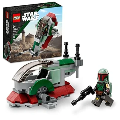 Afbeelding van LEGO Star Wars Boba Fett&#039;s Starship Microfighter 75344 Bouwspeelgoed, voertuig met verstelbare vleugels en flickshooters, de Mandaloriaanse set voor kinderen