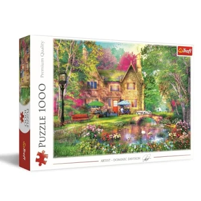 Afbeelding van Trefl Havre Bos Puzzel met 1000 stukjes DIY puzzel, geschilderd beeld, creatief entertainment, vrije tijd, voor volwassenen en kinderen vanaf 12 jaar