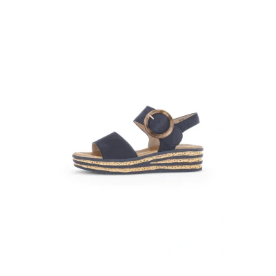 Afbeelding van Gabor Sandalen met sleehak, Dames, Maat: 37.5, Blau Schoenen