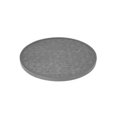 Afbeelding van Bolero Rond Tafelblad van Glasvezel Geborsteld Zwart 580 Mm DL489