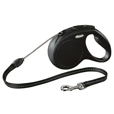 Afbeelding van Flexi Rollijn Classic Cord Zwart M 5 MTR (218146)