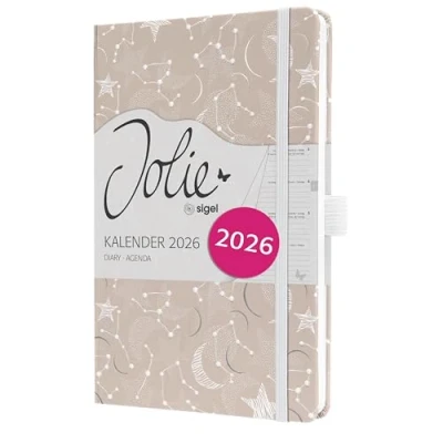 Afbeelding van SIGEL J6349 Wochenkalender Jolie 2026, ca. A5, beigeweiß