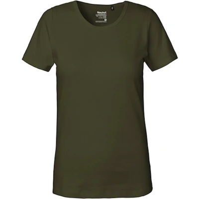 Afbeelding van Fairtrade Ladies&#039; Interlock T Shirt met korte mouwen Military XS