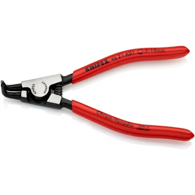 Image de KNIPEX 46 21 A01 pince à circlips pour bagues extérieures sur arbres plastifiés noir atramentisé 125 mm