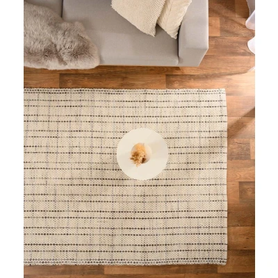 Afbeelding van Wollen Tapijt/Vloerkleed Verdal Crème/grijs 200x300 Cm 100% Wol