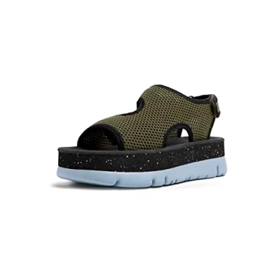 Afbeelding van Camper Oruga UP Sandalen met plateauzool, Dames, Maat: 41, Dunkelgrün Textiel